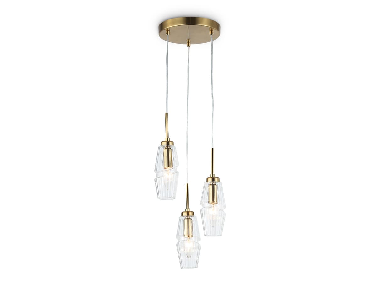Подвесной светильник LH55210/3 BS/CL латунь/прозрачный E14*3 max 40W D240*470 Ambrella Light 8