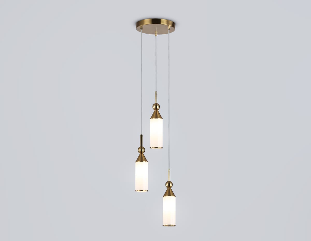 Подвесной светильник LH55272/3 BS/FR латунь/белый матовый E14 max 40W D230*1200 Ambrella Light 11