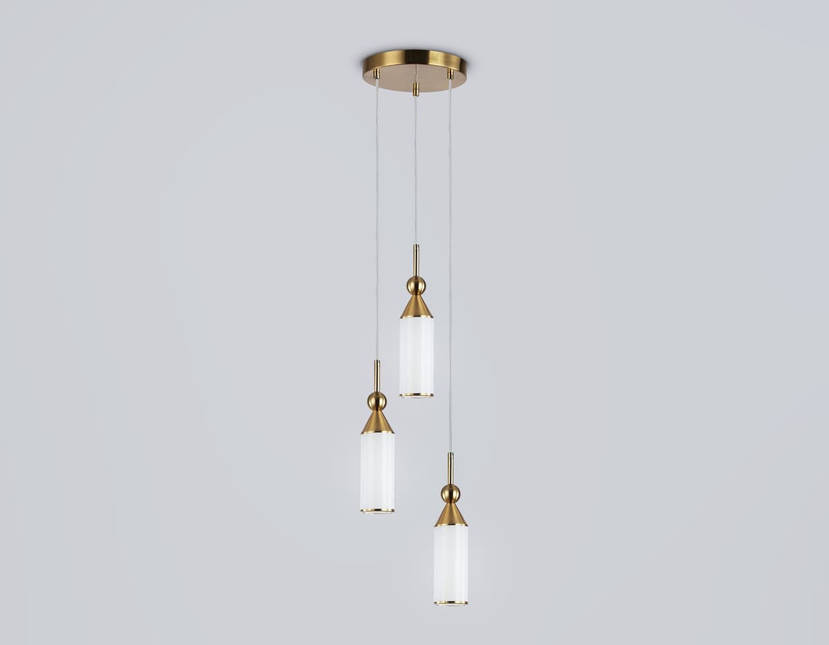 Подвесной светильник LH55272/3 BS/FR латунь/белый матовый E14 max 40W D230*1200 Ambrella Light 13