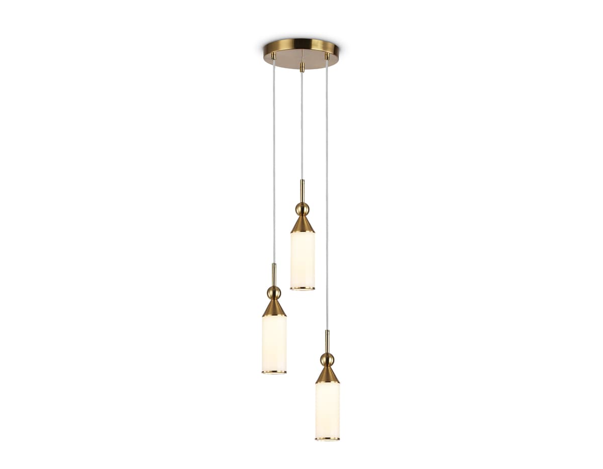 Подвесной светильник LH55272/3 BS/FR латунь/белый матовый E14 max 40W D230*1200 Ambrella Light 9