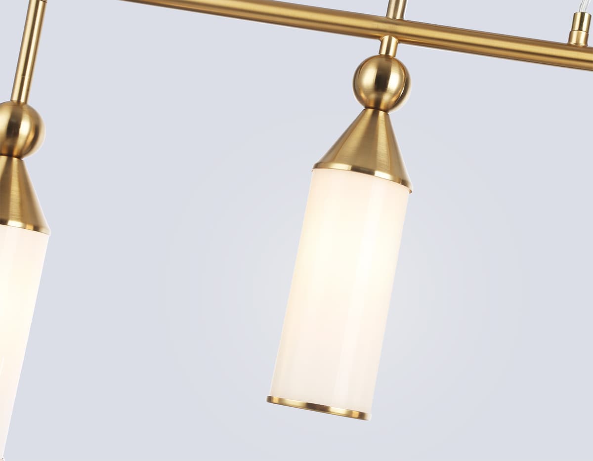 Подвесной светильник LH55274/4 BS/FR латунь/белый матовый E14*4 max 40W 845*65*1150 Ambrella Light 12