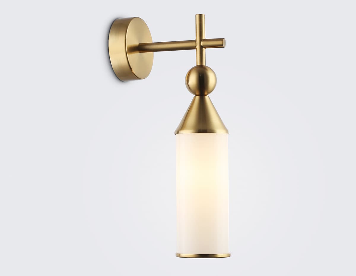 Настенный светильник LH55280 BS/FR латунь/белый матовый E14 max 40W 140*80*310 Ambrella Light 10