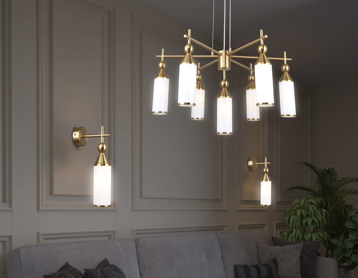 Настенный светильник LH55280 BS/FR латунь/белый матовый E14 max 40W 140*80*310 Ambrella Light 14