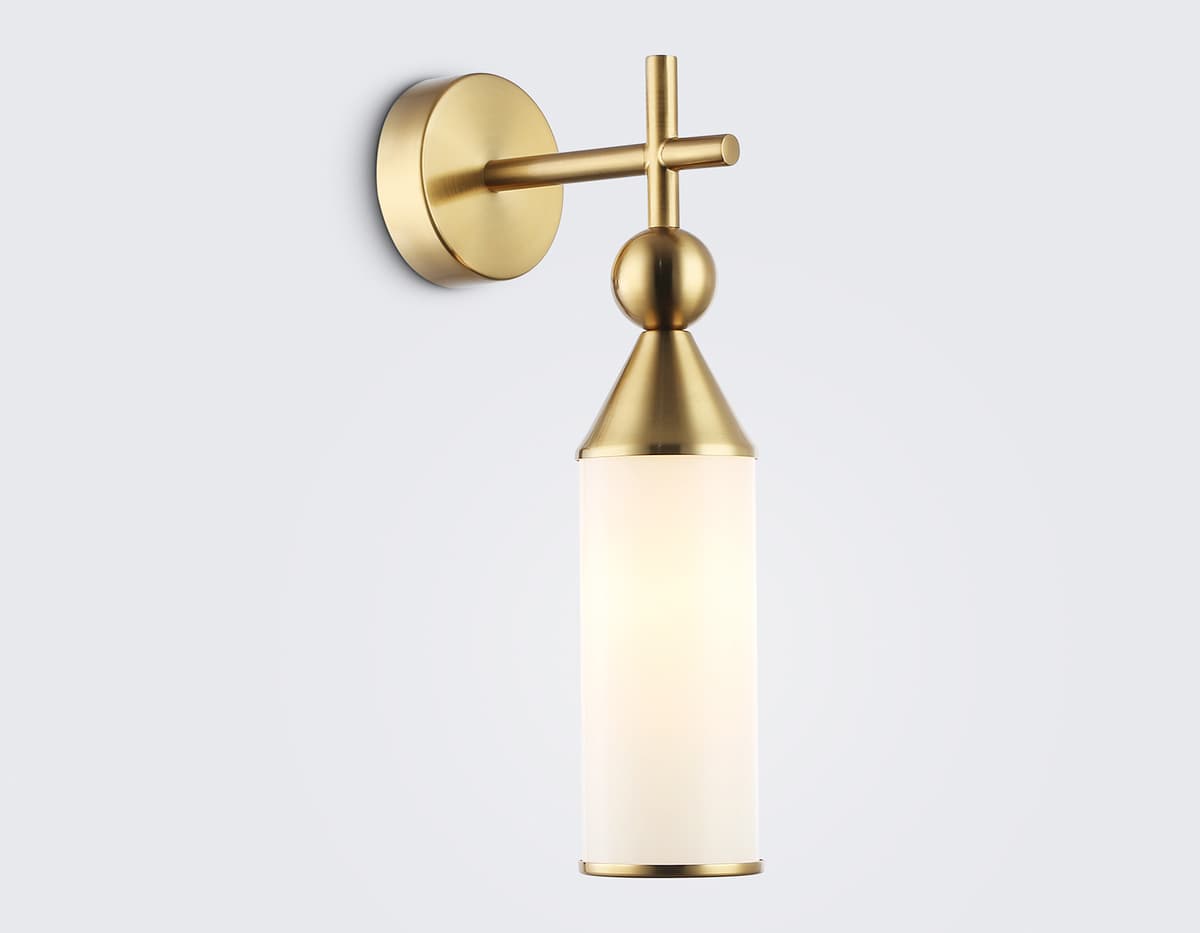 Настенный светильник LH55280 BS/FR латунь/белый матовый E14 max 40W 140*80*310 Ambrella Light 9