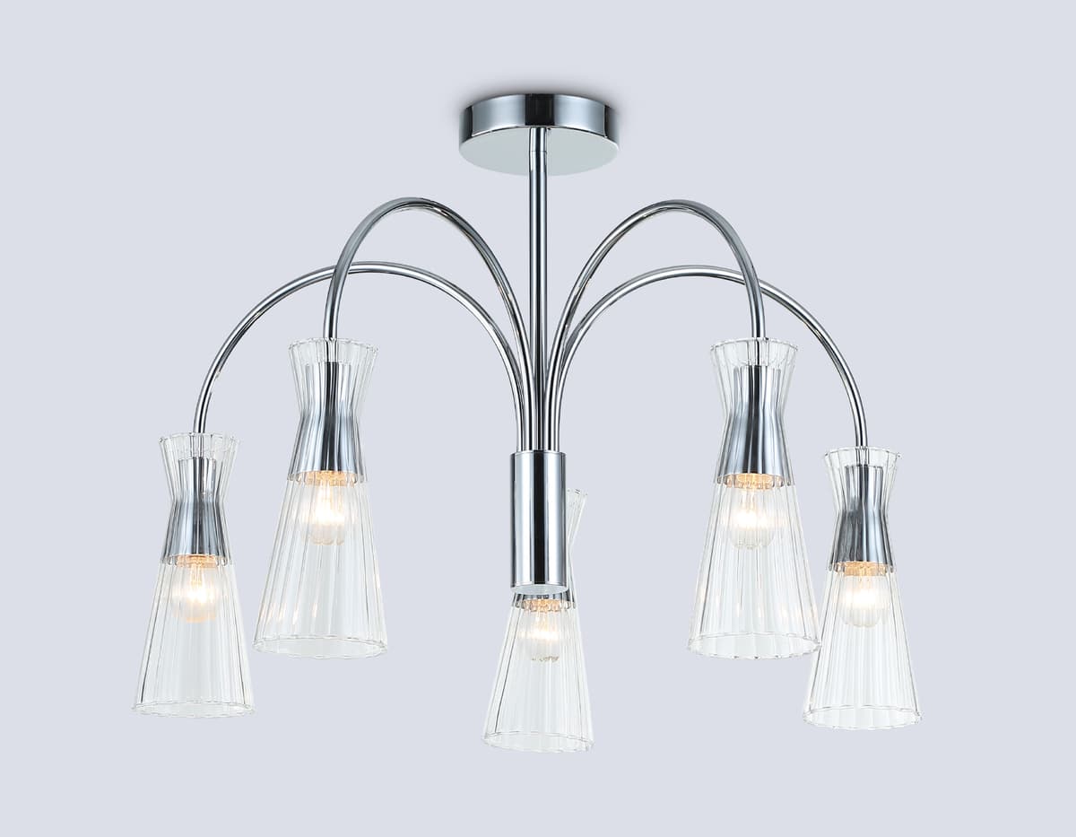 Люстра на штанге LH55651/5 СH/CL хром/прозрачный E14*5 max 40W D600*440 Ambrella Light 11