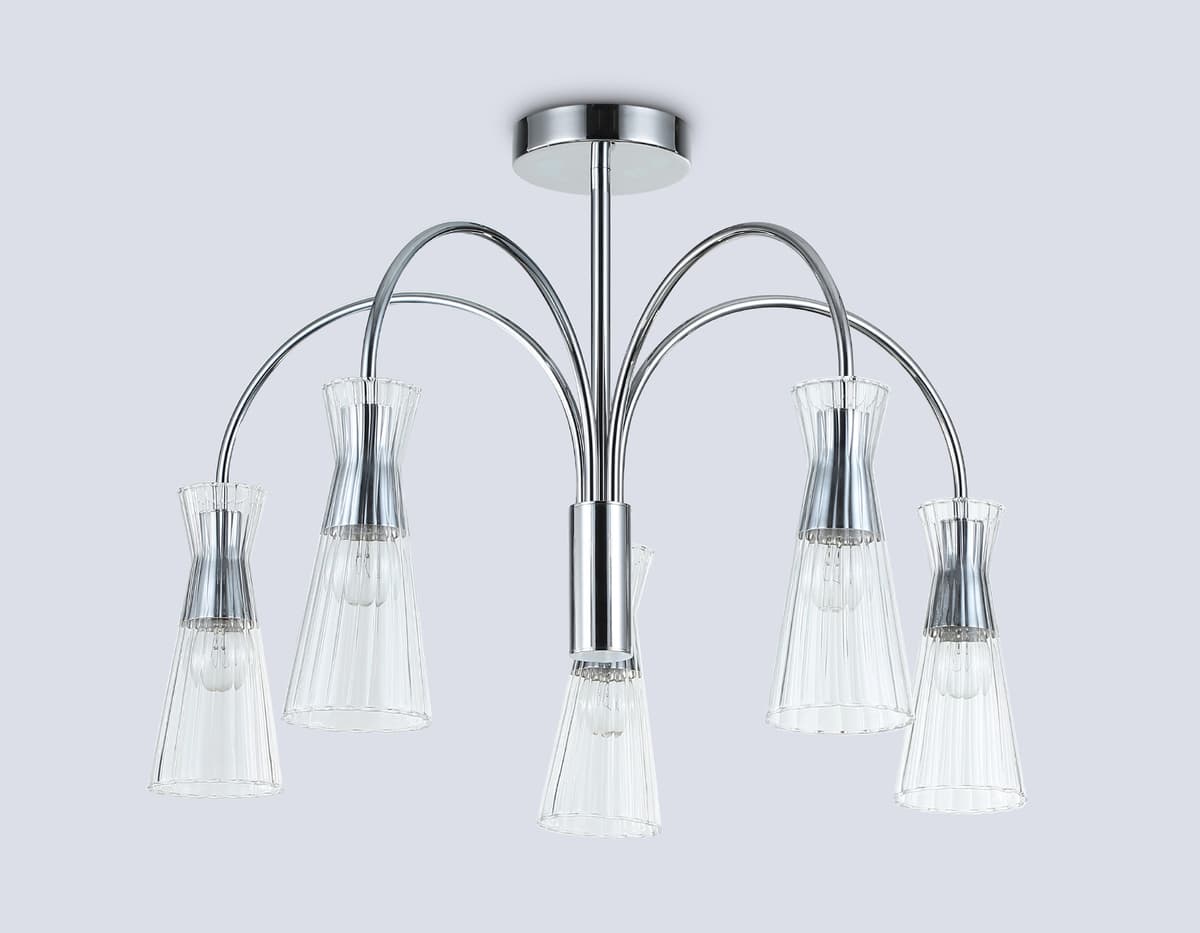 Люстра на штанге LH55651/5 СH/CL хром/прозрачный E14*5 max 40W D600*440 Ambrella Light 14