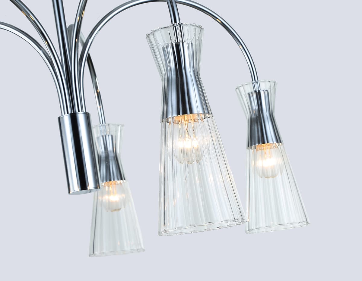 Люстра на штанге LH55651/5 СH/CL хром/прозрачный E14*5 max 40W D600*440 Ambrella Light 15