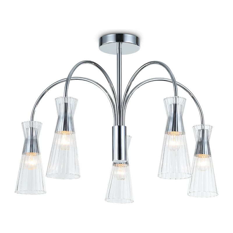 Люстра на штанге LH55651/5 СH/CL хром/прозрачный E14*5 max 40W D600*440 Ambrella Light 9