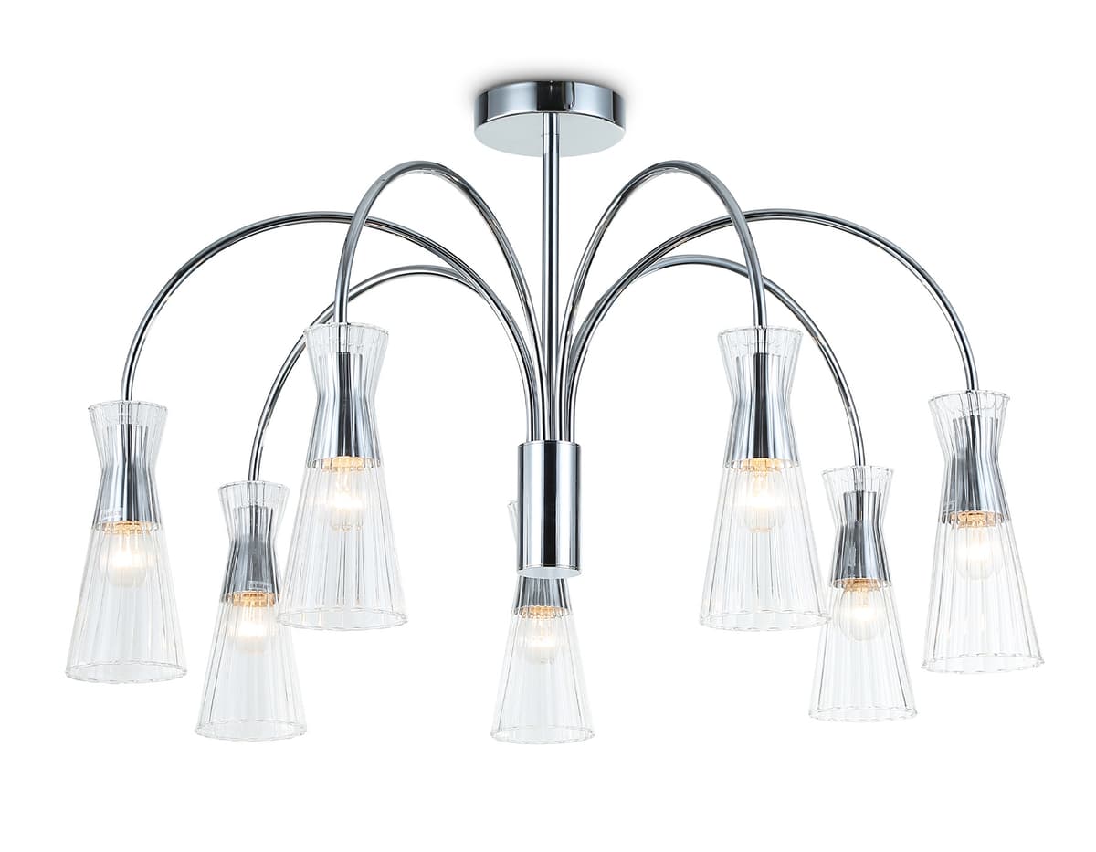 Люстра на штанге LH55653/7 СH/CL хром/прозрачный E14*7 max 40W D745*460 Ambrella Light 10