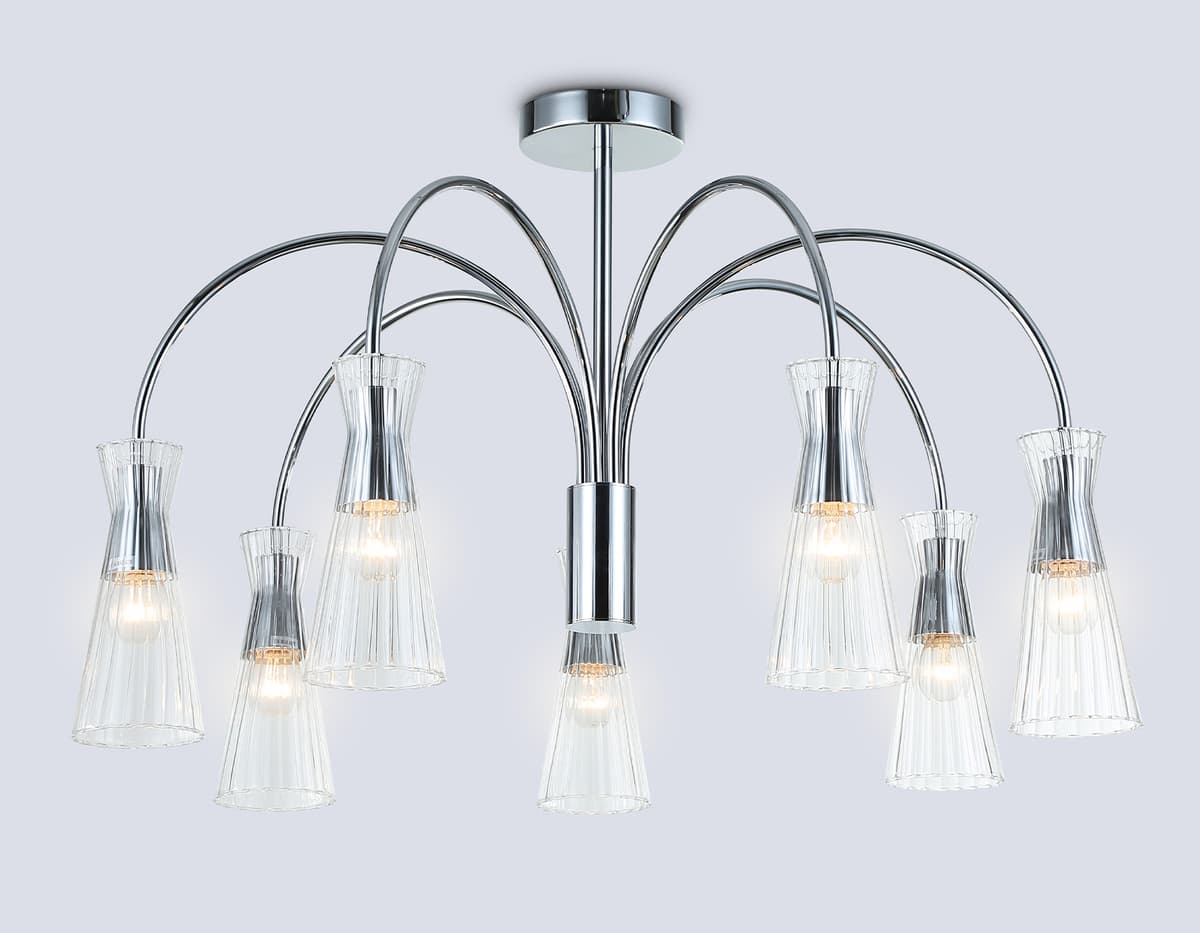 Люстра на штанге LH55653/7 СH/CL хром/прозрачный E14*7 max 40W D745*460 Ambrella Light 11