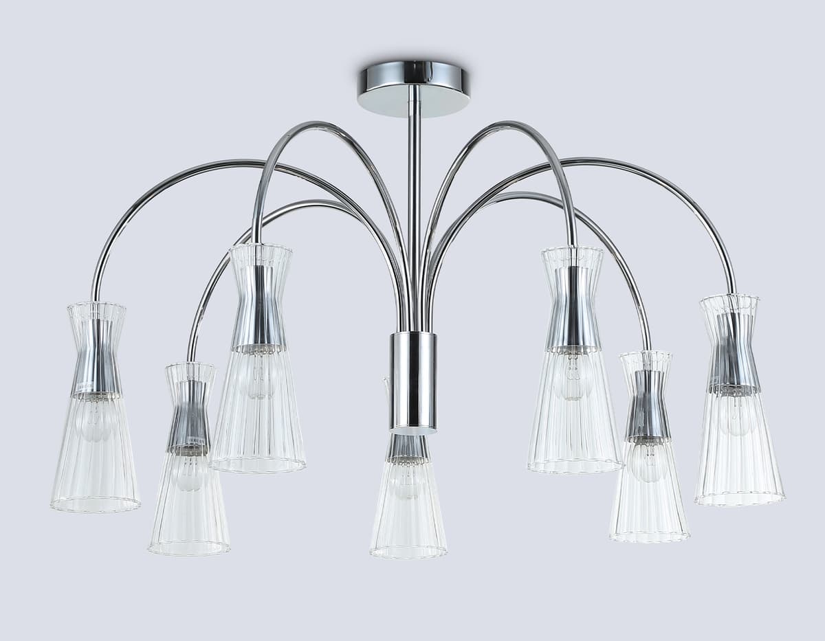 Люстра на штанге LH55653/7 СH/CL хром/прозрачный E14*7 max 40W D745*460 Ambrella Light 14
