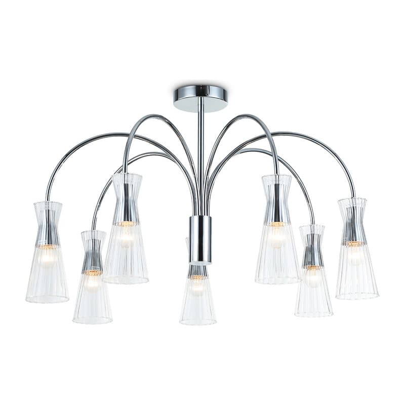 Люстра на штанге LH55653/7 СH/CL хром/прозрачный E14*7 max 40W D745*460 Ambrella Light 9