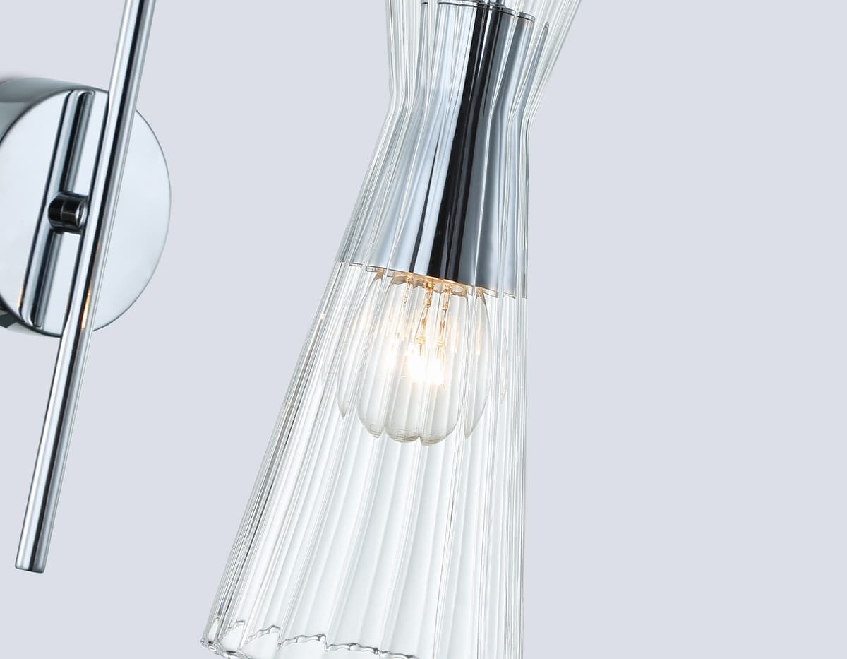 Настенный светильник LH55655 СH/CL хром/прозрачный E14 max 40W 220*90*300 Ambrella Light 15