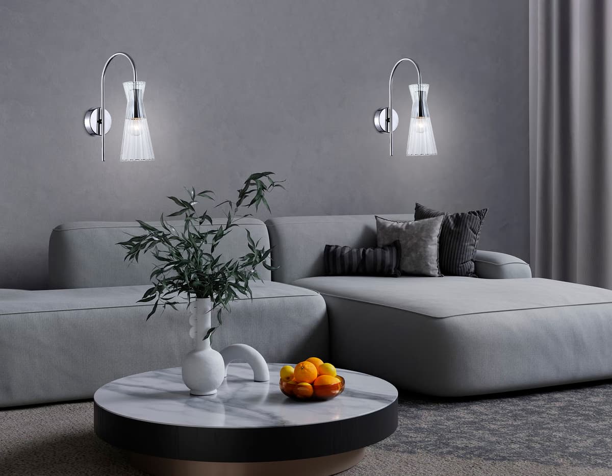 Настенный светильник LH55655 СH/CL хром/прозрачный E14 max 40W 220*90*300 Ambrella Light 16