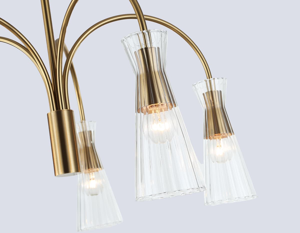 Люстра на штанге LH55701/5 BS/CL латунь/прозрачный E14*5 max 40W D600*440 Ambrella Light 15