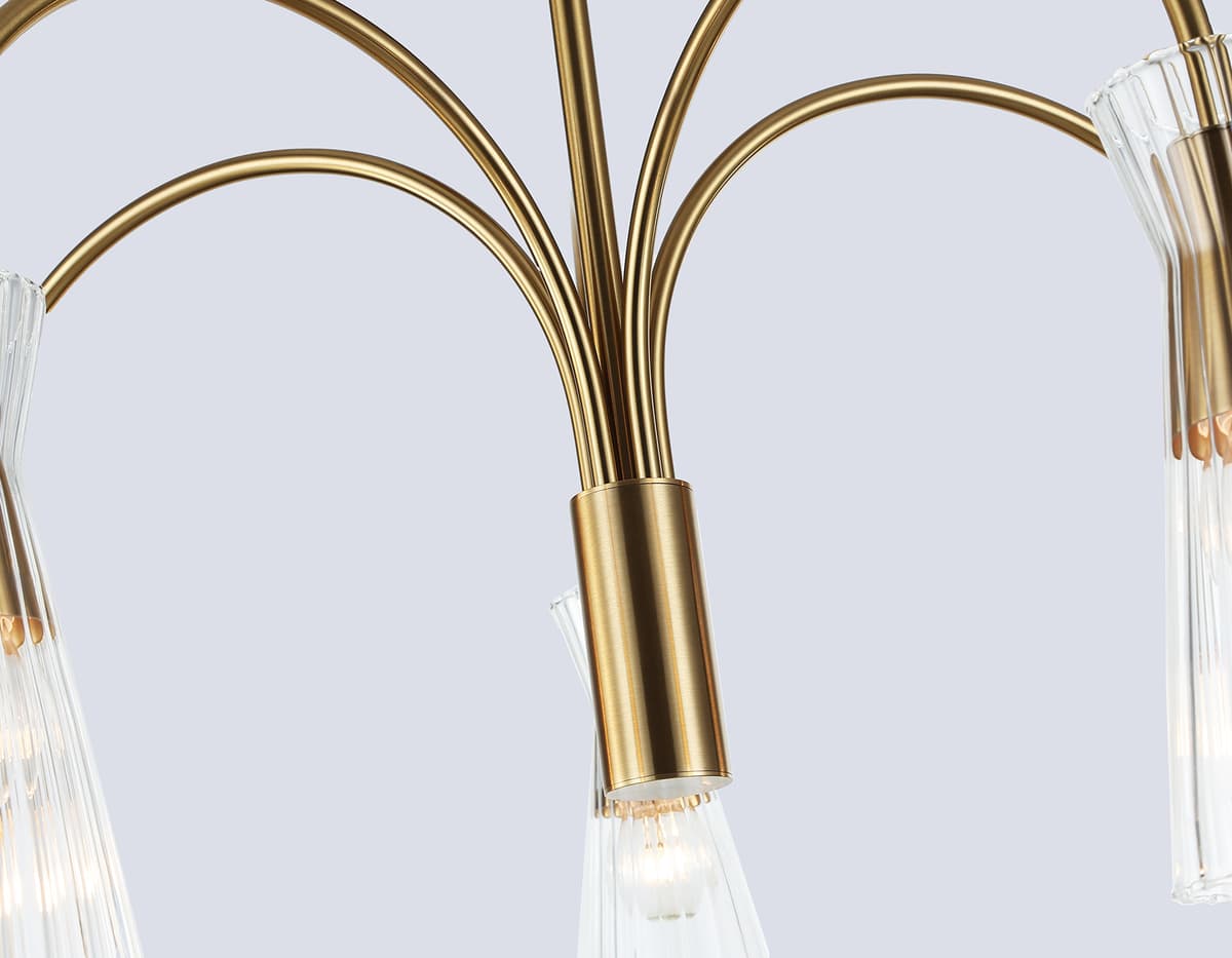 Люстра на штанге LH55701/5 BS/CL латунь/прозрачный E14*5 max 40W D600*440 Ambrella Light 16