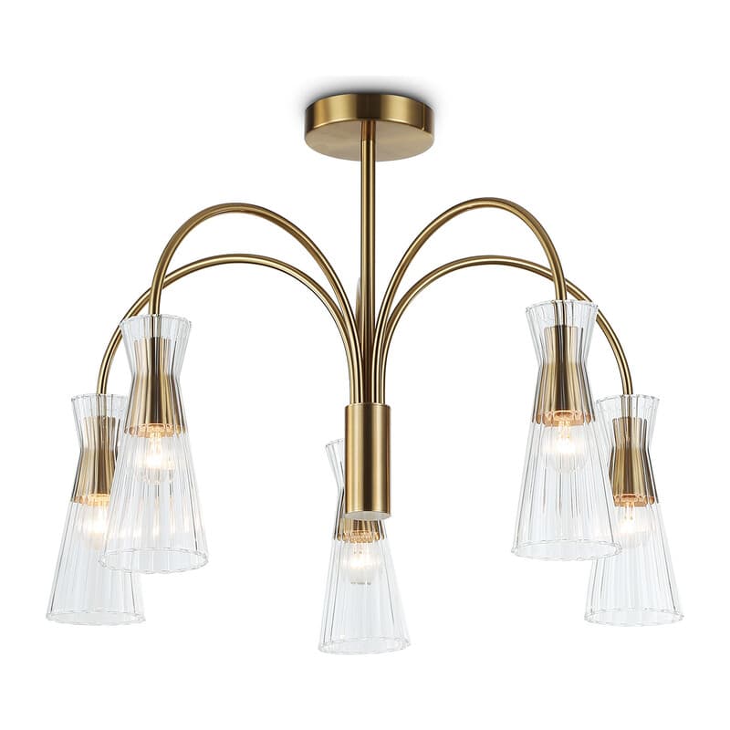 Люстра на штанге LH55701/5 BS/CL латунь/прозрачный E14*5 max 40W D600*440 Ambrella Light 9