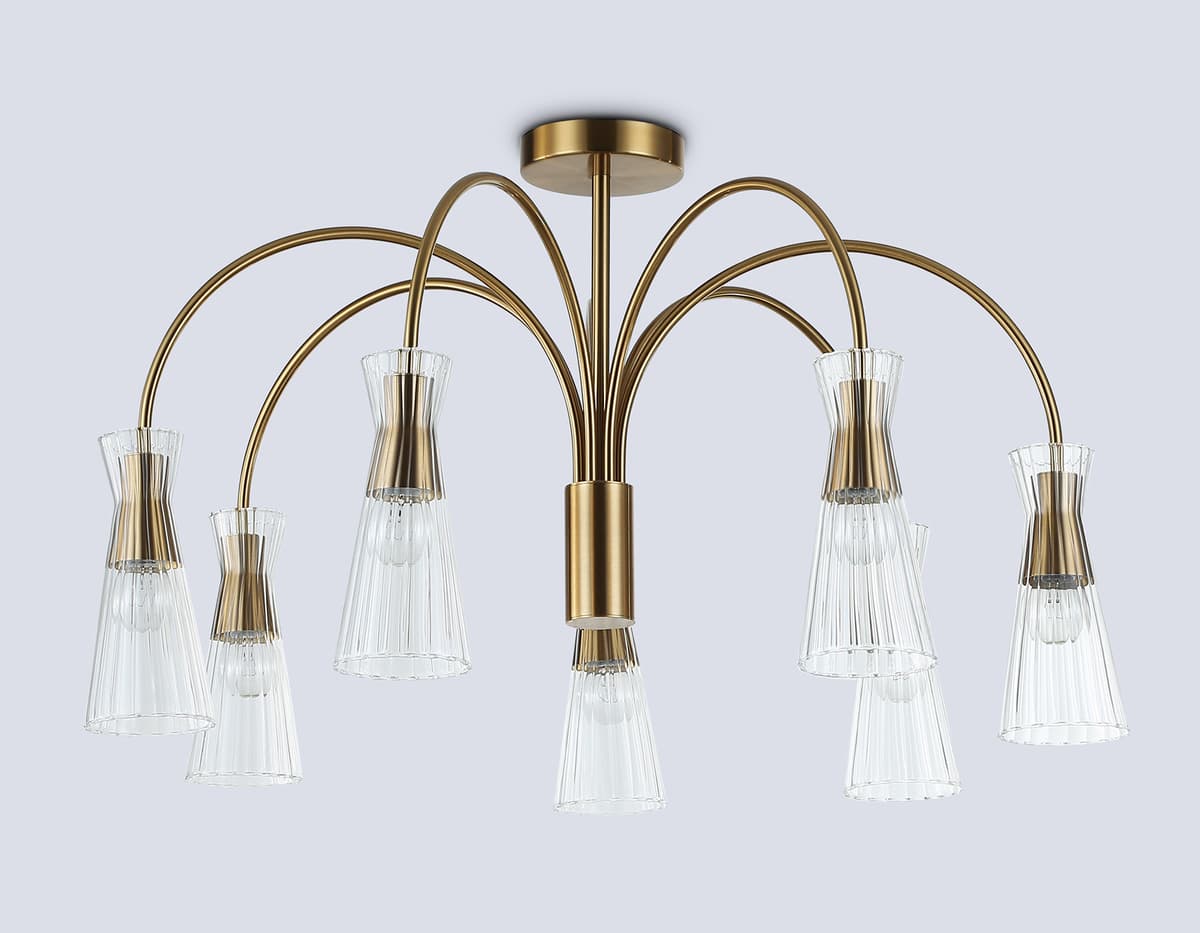 Люстра на штанге LH55703/7 BS/CL латунь/прозрачный E14*7 max 40W D745*460 Ambrella Light 13