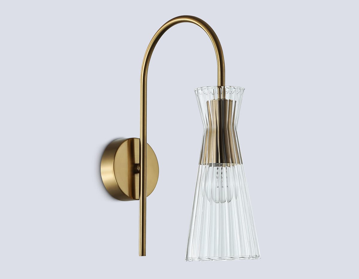 Настенный светильник LH55705 BS/CL латунь/прозрачный E14 max 40W 220*90*300 Ambrella Light 13
