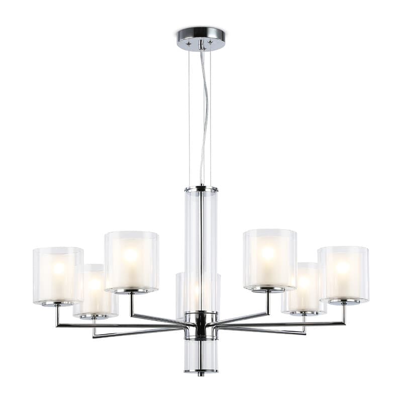 Подвесная люстра LH56003/7 СH/FR хром/белый матовый E14*7 max 40W D790*1260 Ambrella Light 9