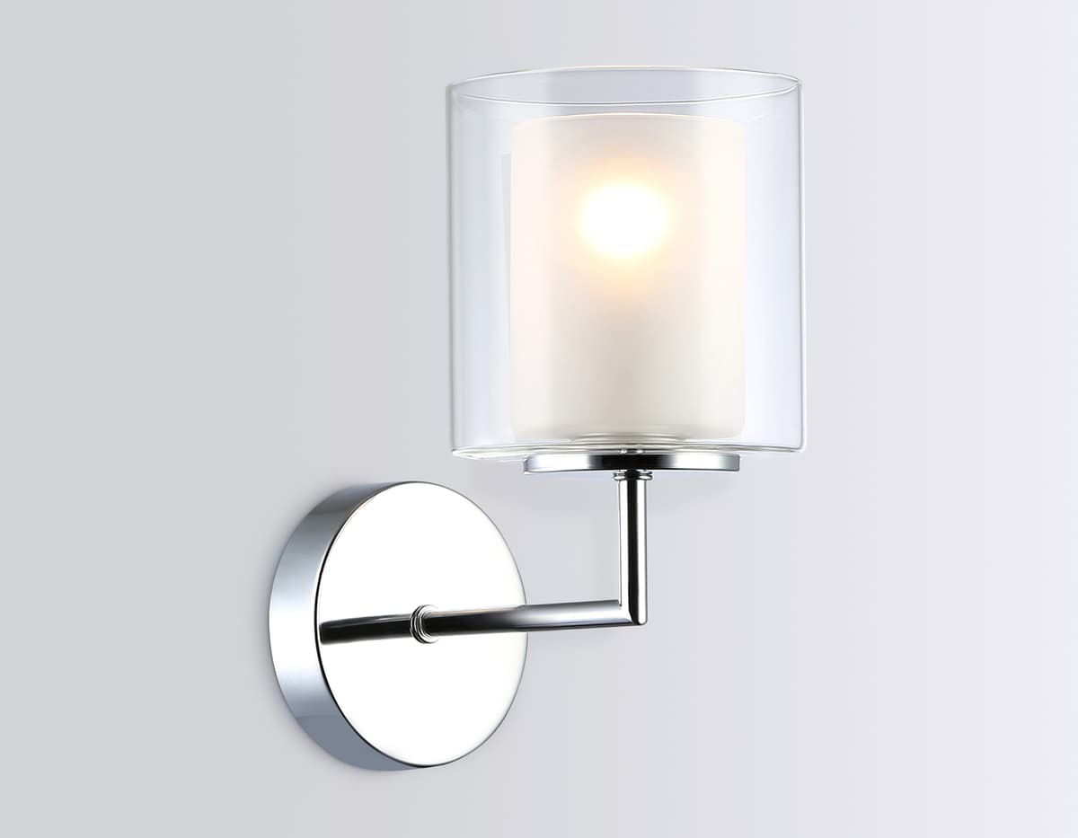 Настенный светильник LH56005 СH/FR хром/белый матовый E14 max 40W 190*120*220 Ambrella Light 10