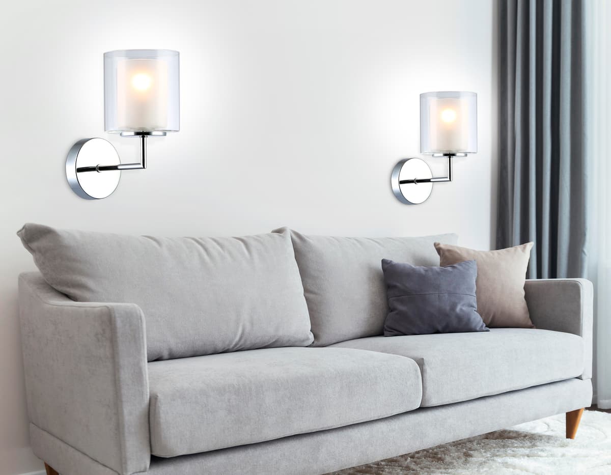 Настенный светильник LH56005 СH/FR хром/белый матовый E14 max 40W 190*120*220 Ambrella Light 16