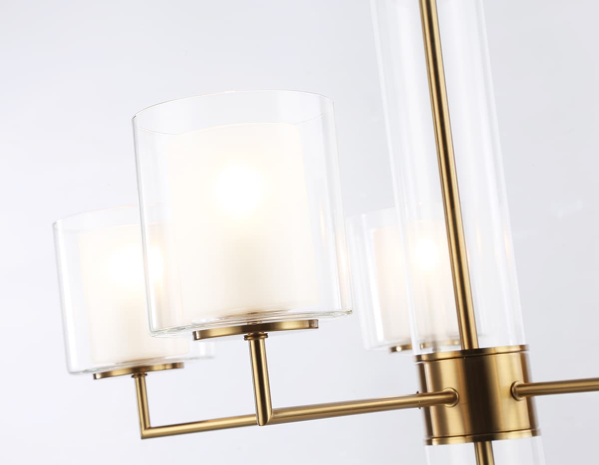Подвесная люстра LH56011/5 BS/FR латунь/белый матовый E14*5 max 40W D640*1260 Ambrella Light 13