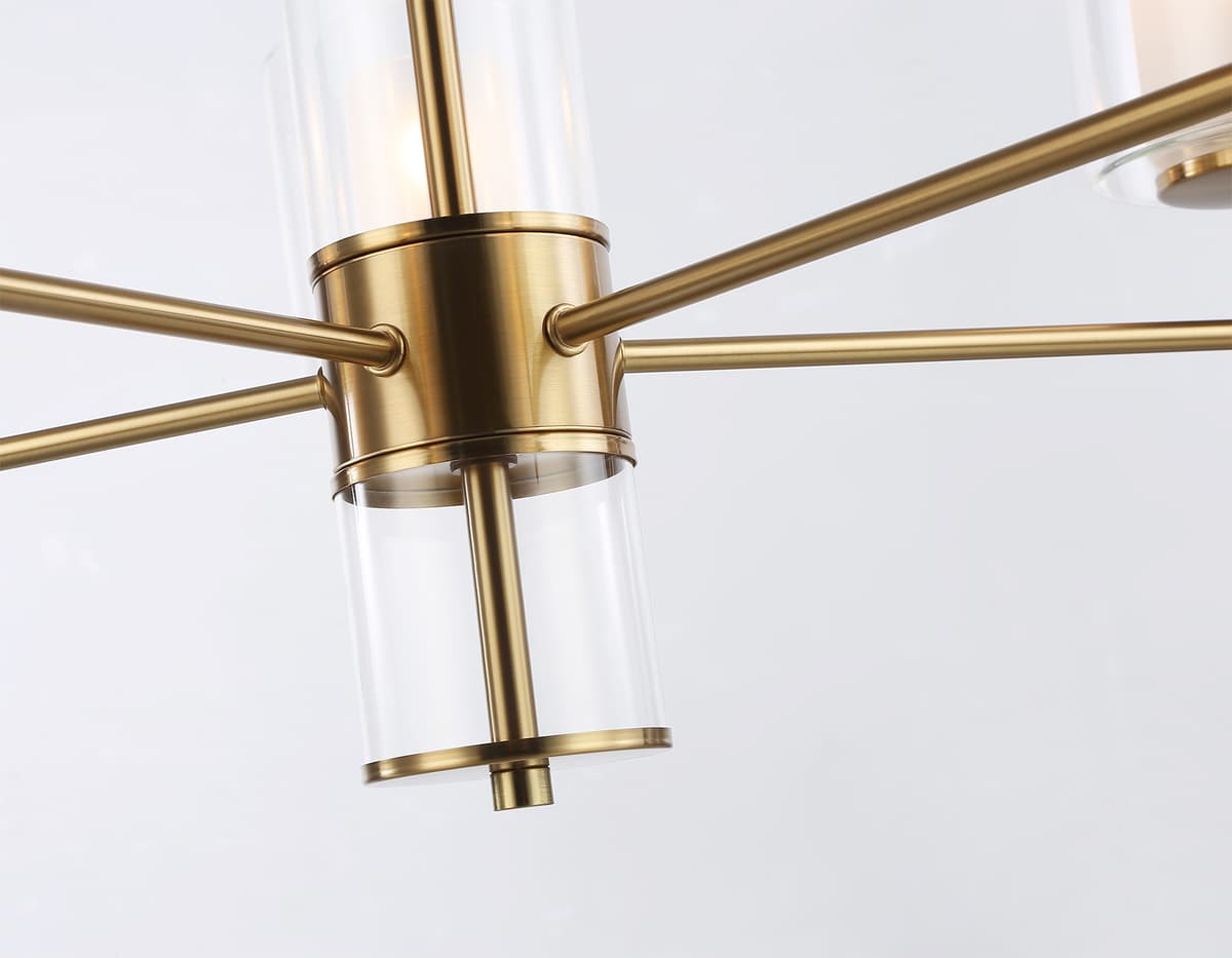 Подвесная люстра LH56011/5 BS/FR латунь/белый матовый E14*5 max 40W D640*1260 Ambrella Light 14