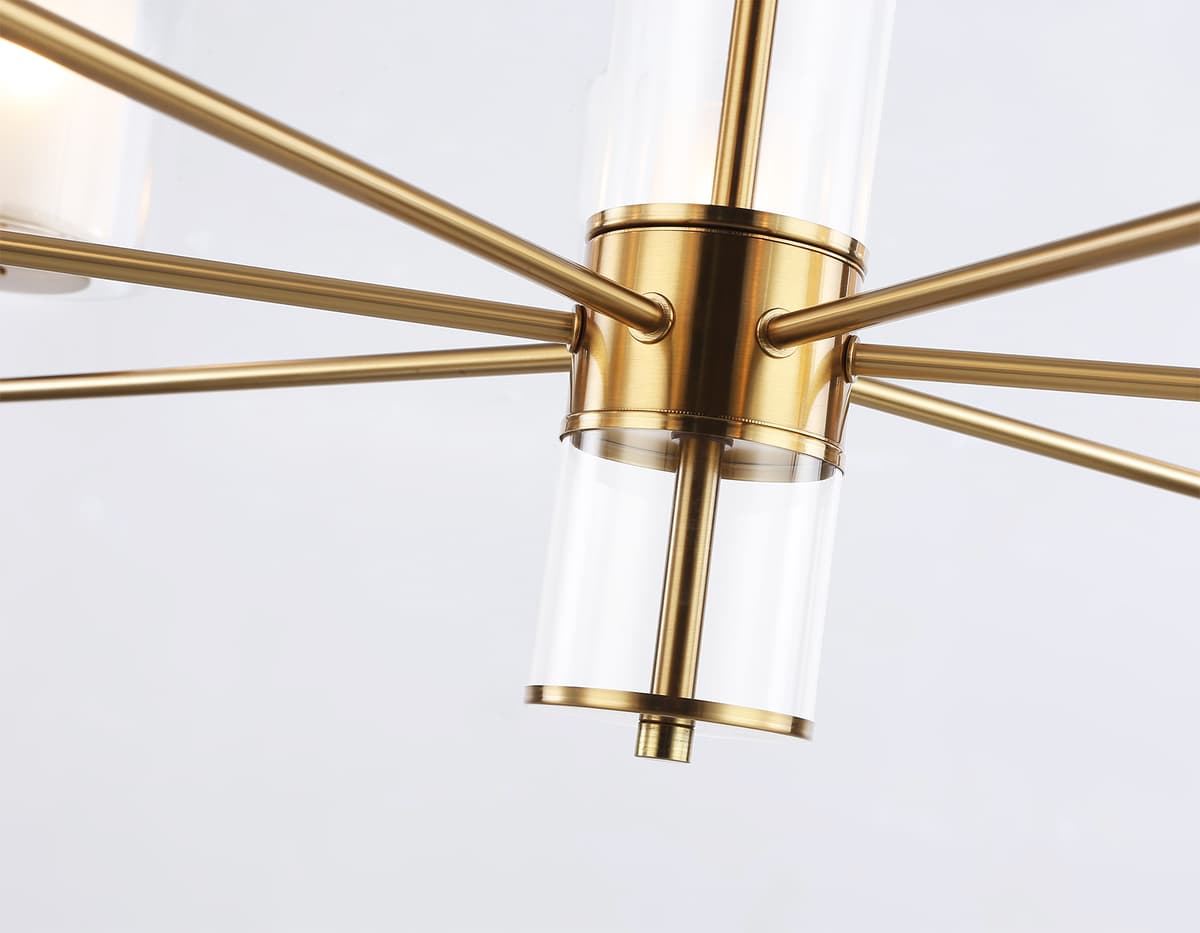 Подвесная люстра LH56013/7 BS/FR латунь/белый матовый E14*7 max 40W D790*1260 Ambrella Light 14