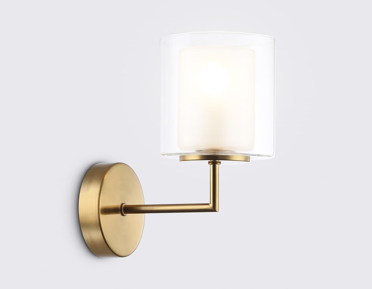 Настенный светильник LH56015 BS/FR латунь/белый матовый E14 max 40W 190*120*220 Ambrella Light 10