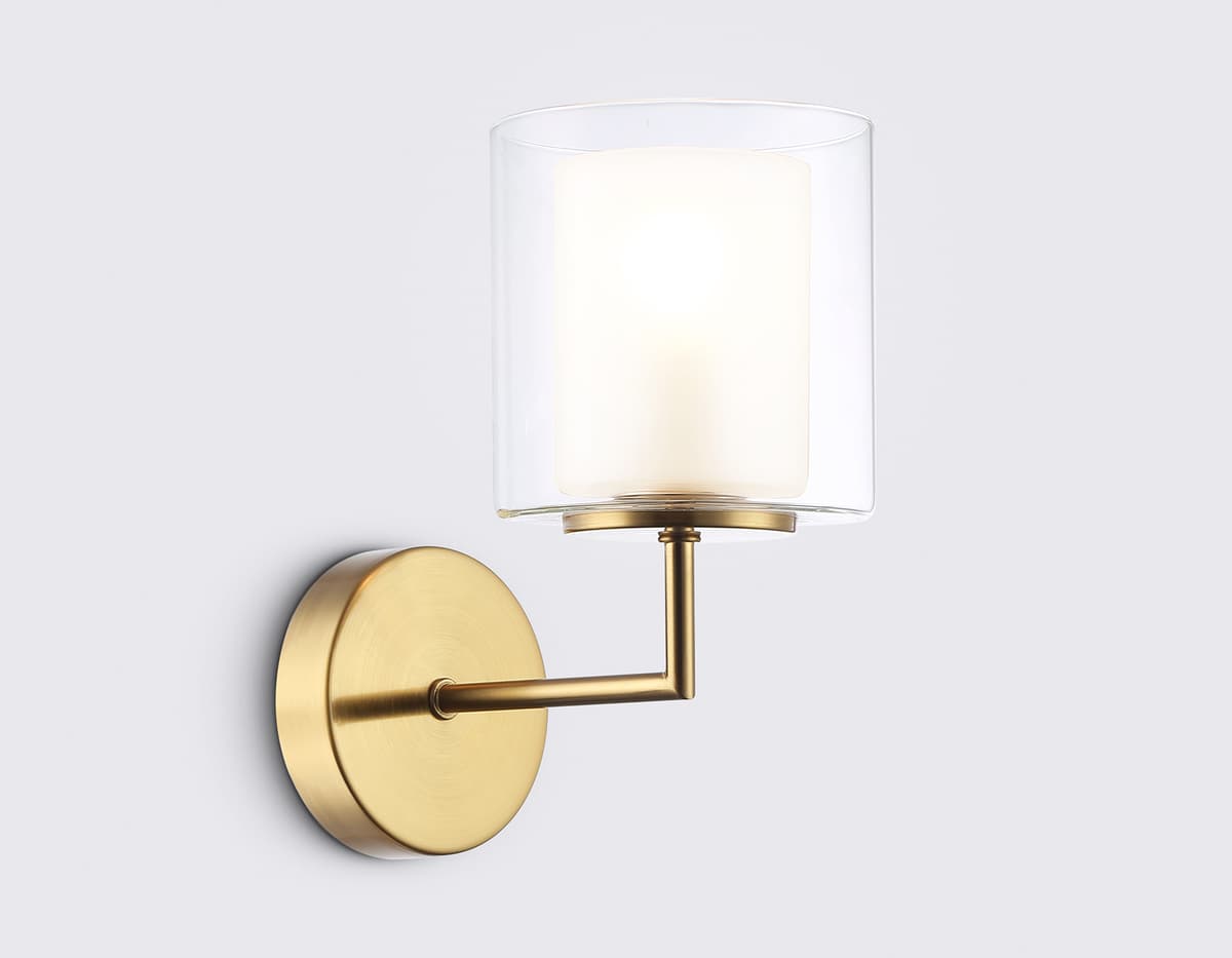 Настенный светильник LH56015 BS/FR латунь/белый матовый E14 max 40W 190*120*220 Ambrella Light 9