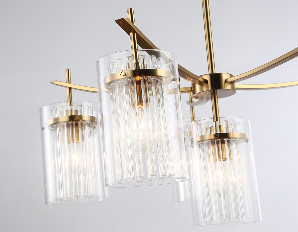 Подвесная люстра LH56031/5+1 BS/CL латунь/прозрачный E14*6 max 40W D680*1200 Ambrella Light 13