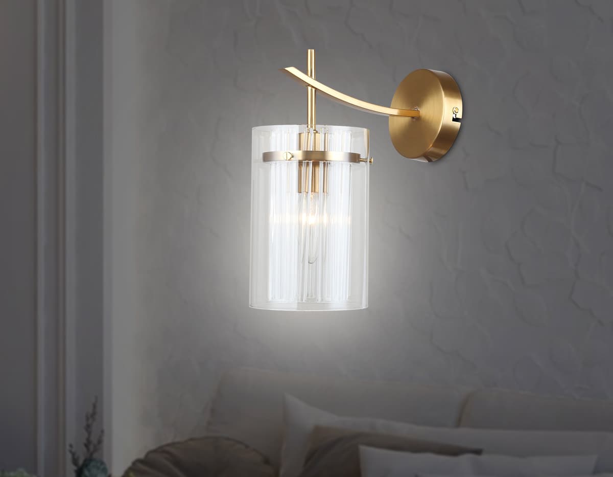 Настенный светильник LH56035 BS/CL латунь/прозрачный E14 max 40W 220*120*255 Ambrella Light 16