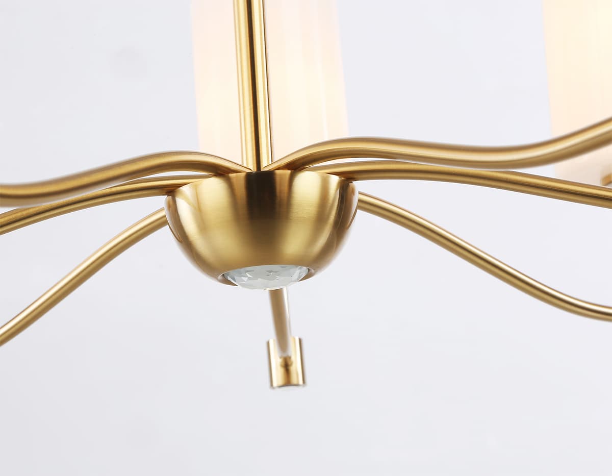 Подвесная люстра LH56053/7 BS/FR латунь/белый матовый E14*7 max 40W D680*950 Ambrella Light 14