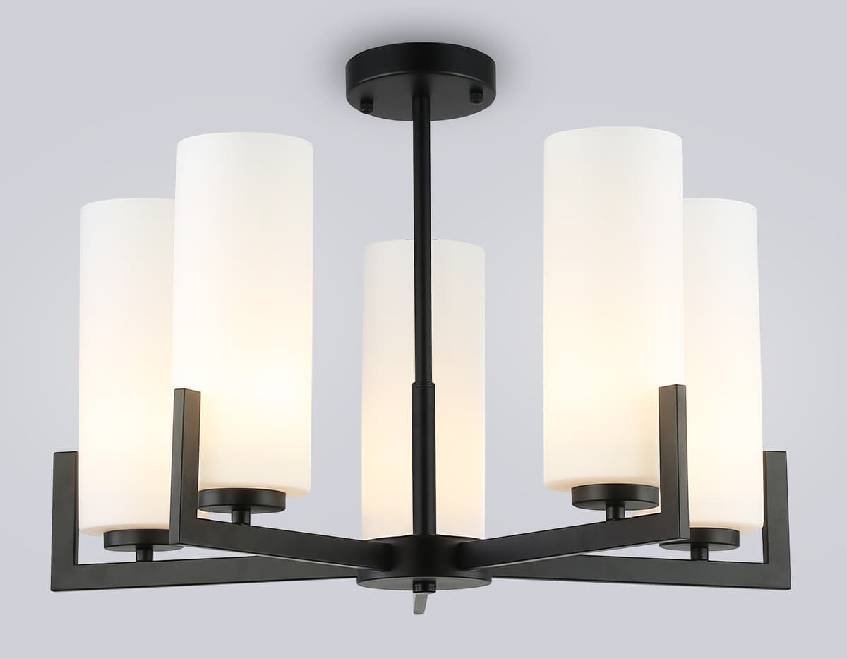 Люстра на штанге LH56057/5 BK/WH черный/белый E27*5 max 60W D600*750 Ambrella Light 10