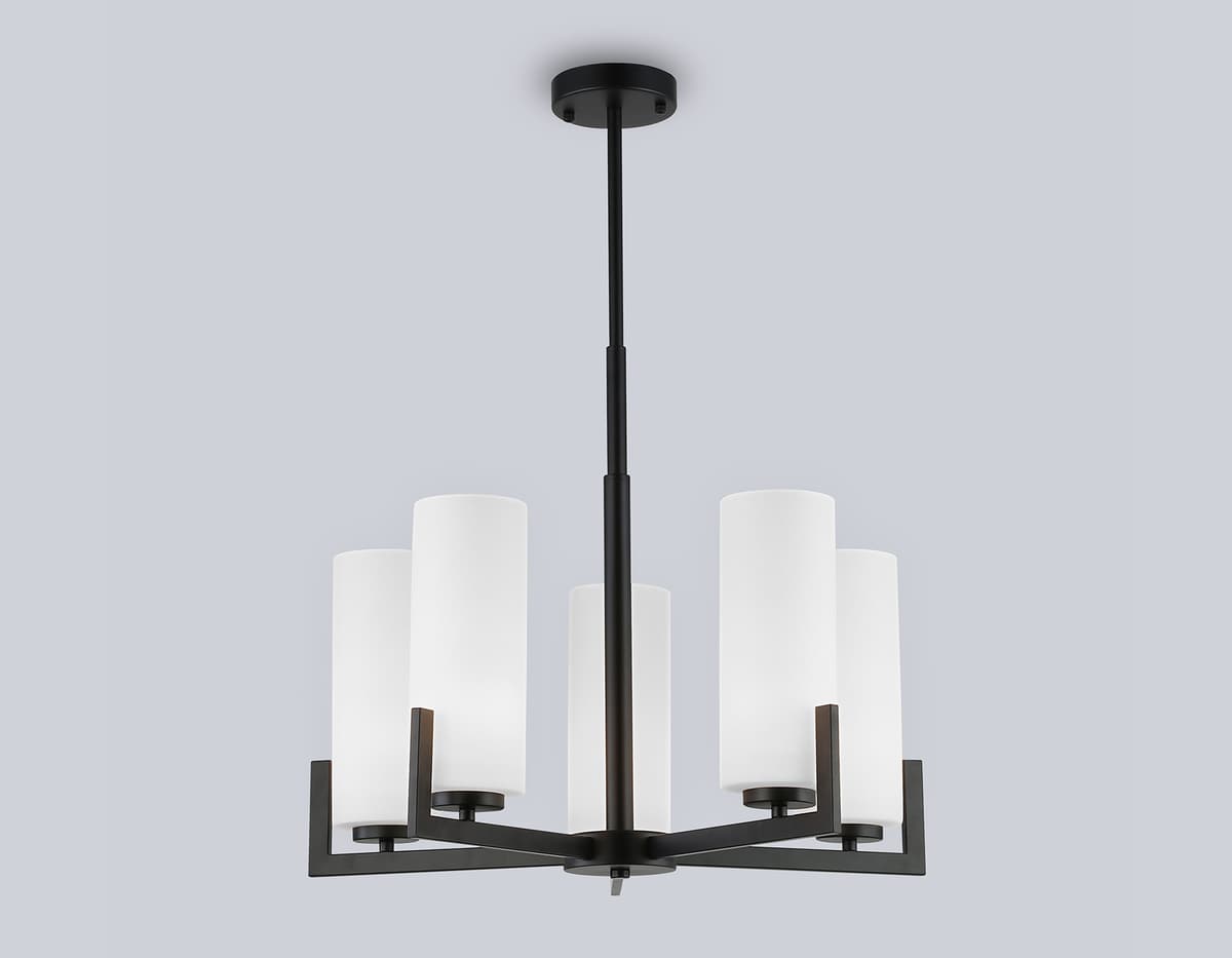 Люстра на штанге LH56057/5 BK/WH черный/белый E27*5 max 60W D600*750 Ambrella Light 11