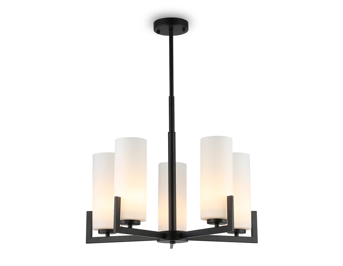 Люстра на штанге LH56057/5 BK/WH черный/белый E27*5 max 60W D600*750 Ambrella Light 8