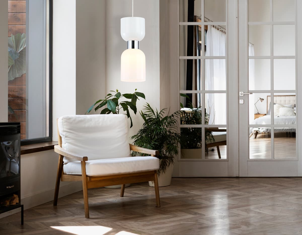 Подвесной светильник LH56081 СH/FR хром/белый матовый E14 max 60W D120*1500 Ambrella Light 16