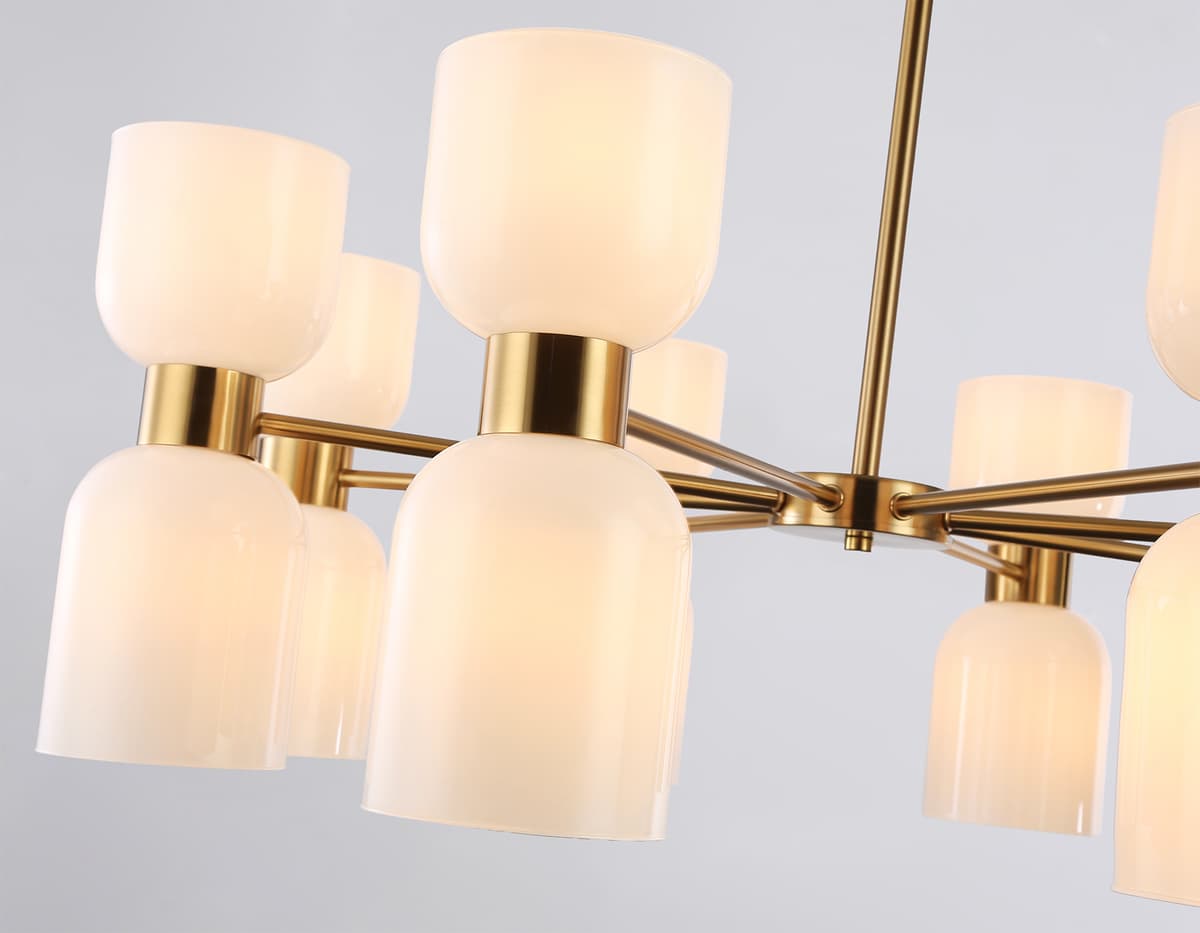 Люстра на штанге LH56095/16 BS/FR латунь/белый матовый E14*16 max 40W D860*510 Ambrella Light 13