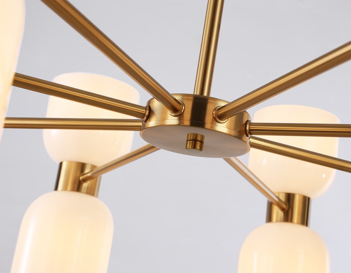 Люстра на штанге LH56095/16 BS/FR латунь/белый матовый E14*16 max 40W D860*510 Ambrella Light 14