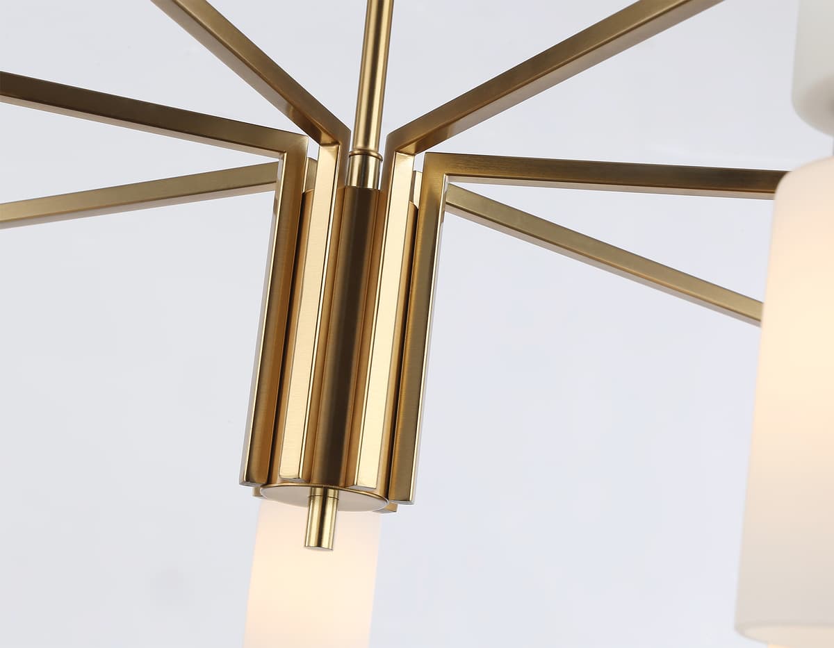 Люстра на штанге LH56126/7 BS/FR латунь/белый матовый E14*7 max 40W D705*350 Ambrella Light 14