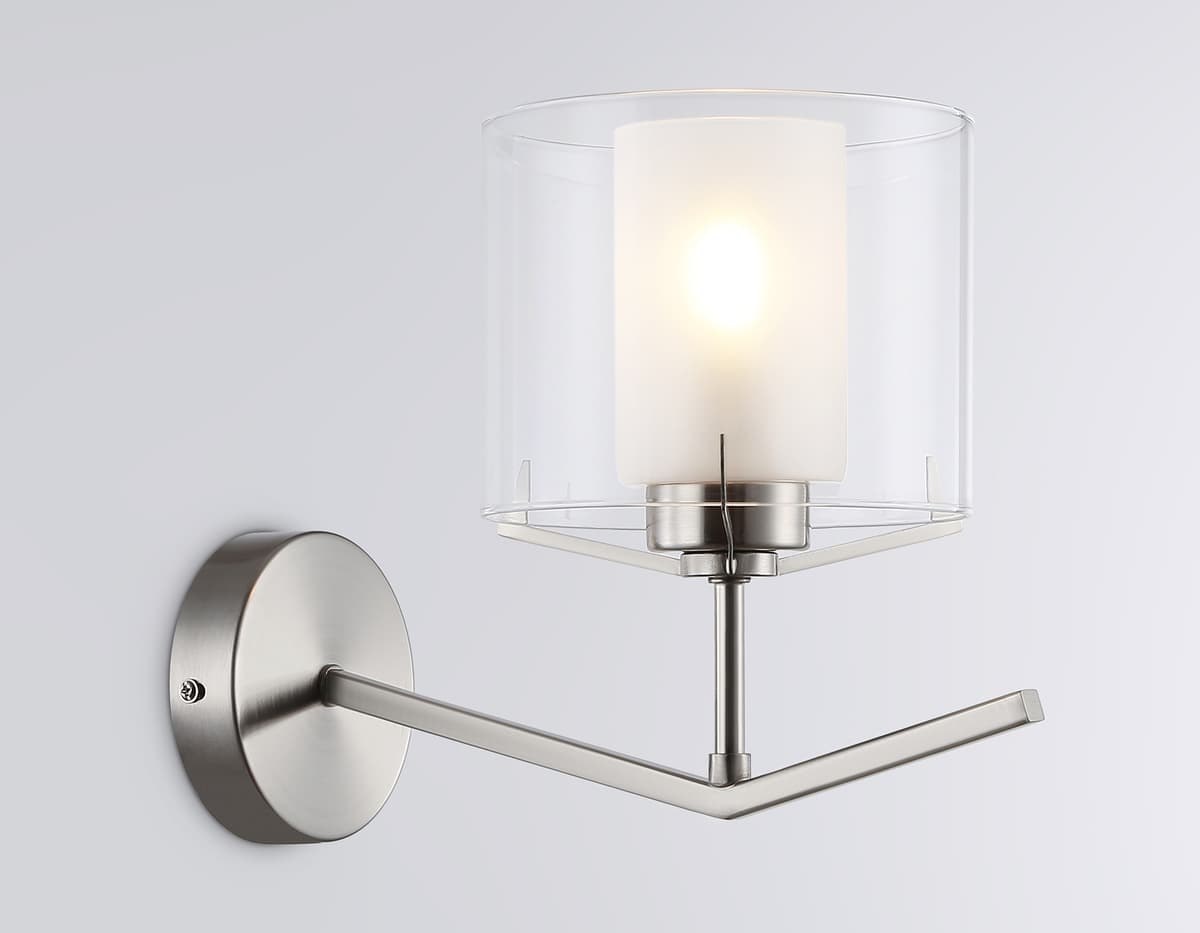 Настенный светильник LH57004 SN/FR никель/белый матовый E14 max 40W 280*150*220 Ambrella Light 13