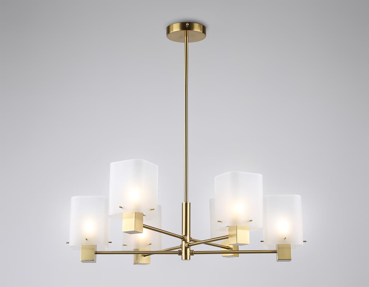 Подвесная люстра LH57031/6 BS/SM латунь/дымчатый E14/6 max 40W D690*690 Ambrella Light 11