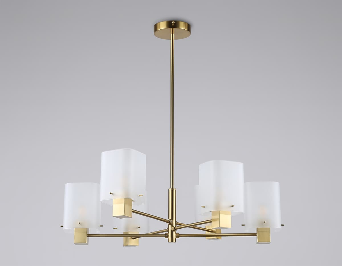 Подвесная люстра LH57031/6 BS/SM латунь/дымчатый E14/6 max 40W D690*690 Ambrella Light 12