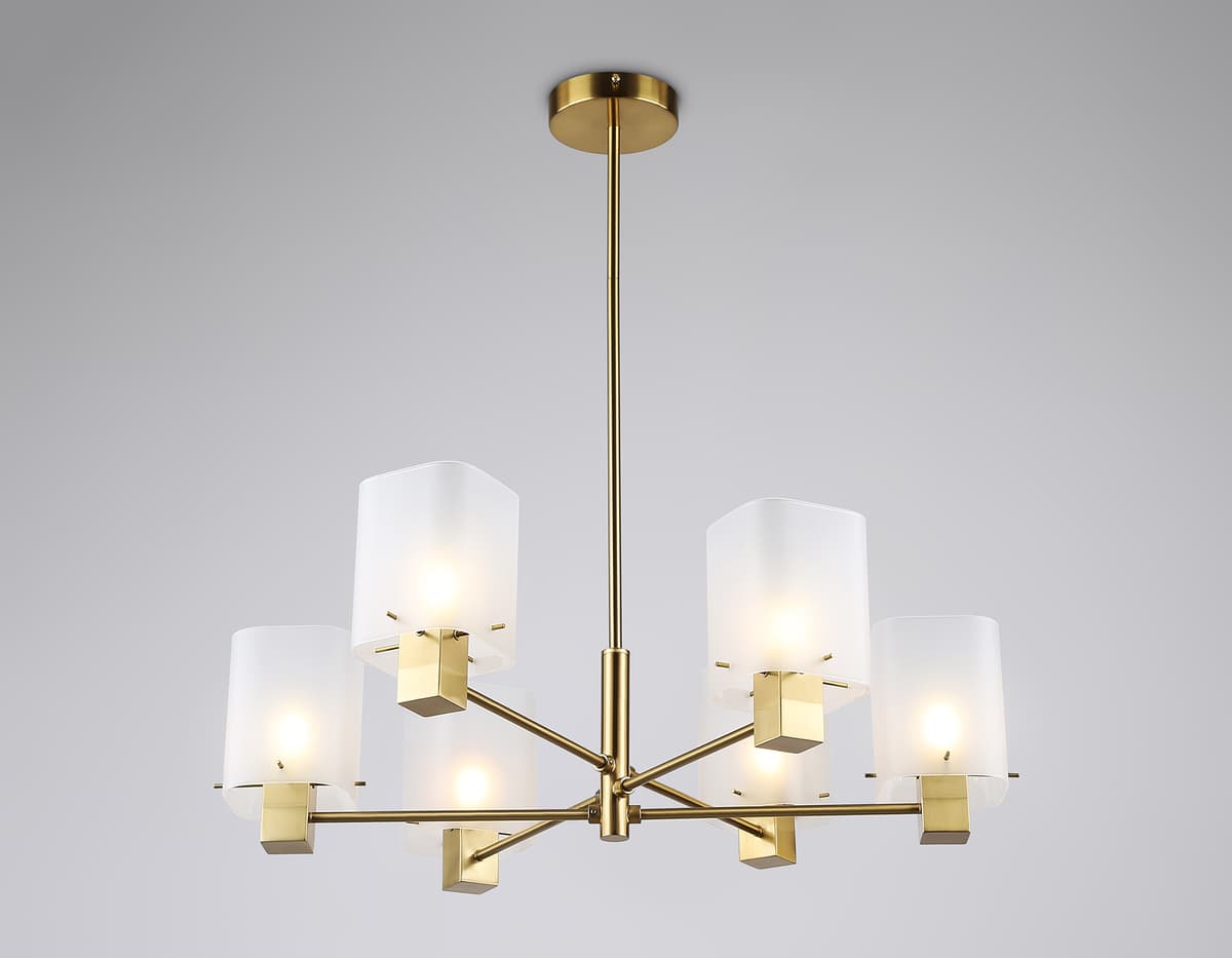 Подвесная люстра LH57031/6 BS/SM латунь/дымчатый E14/6 max 40W D690*690 Ambrella Light 13