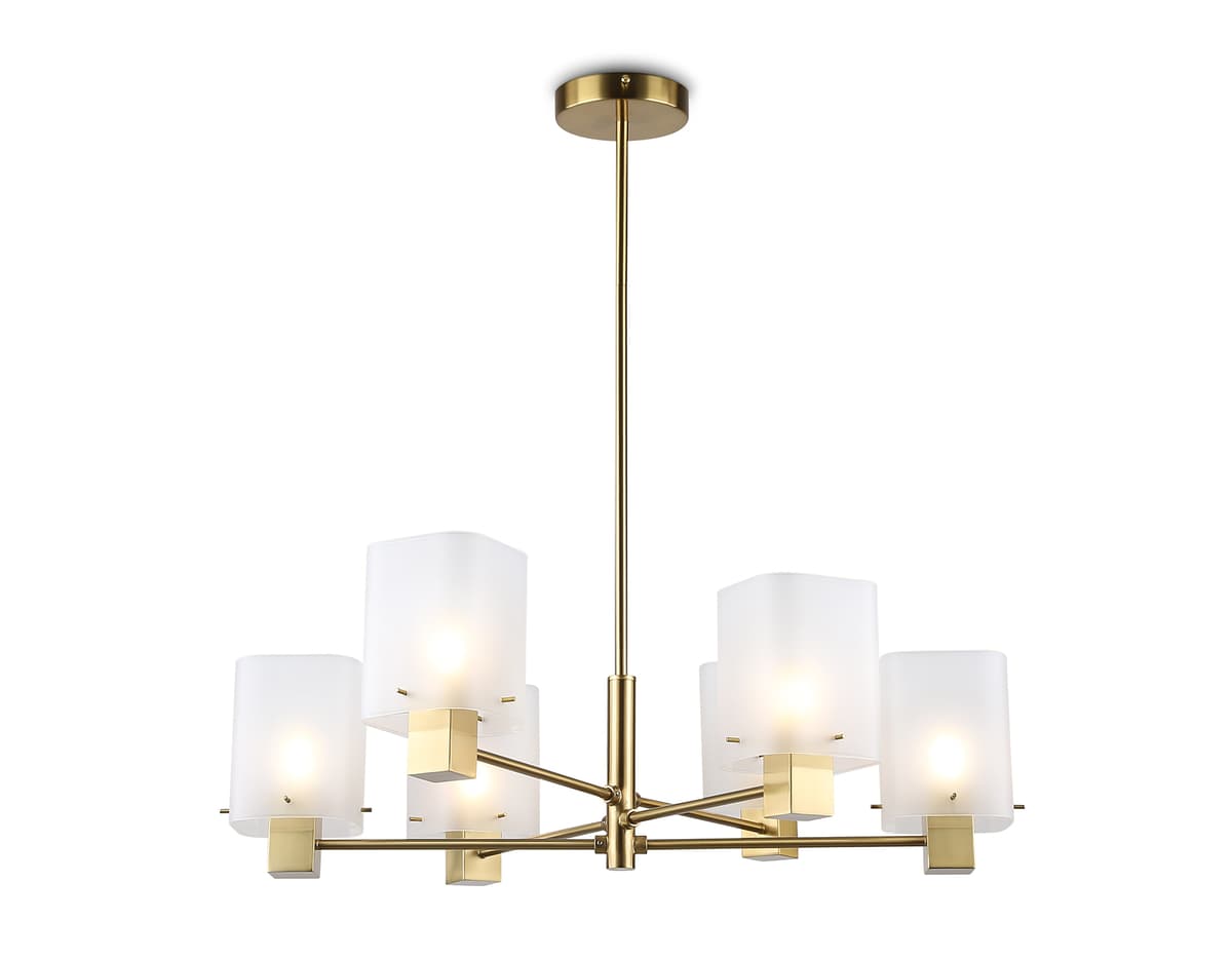 Подвесная люстра LH57031/6 BS/SM латунь/дымчатый E14/6 max 40W D690*690 Ambrella Light 8