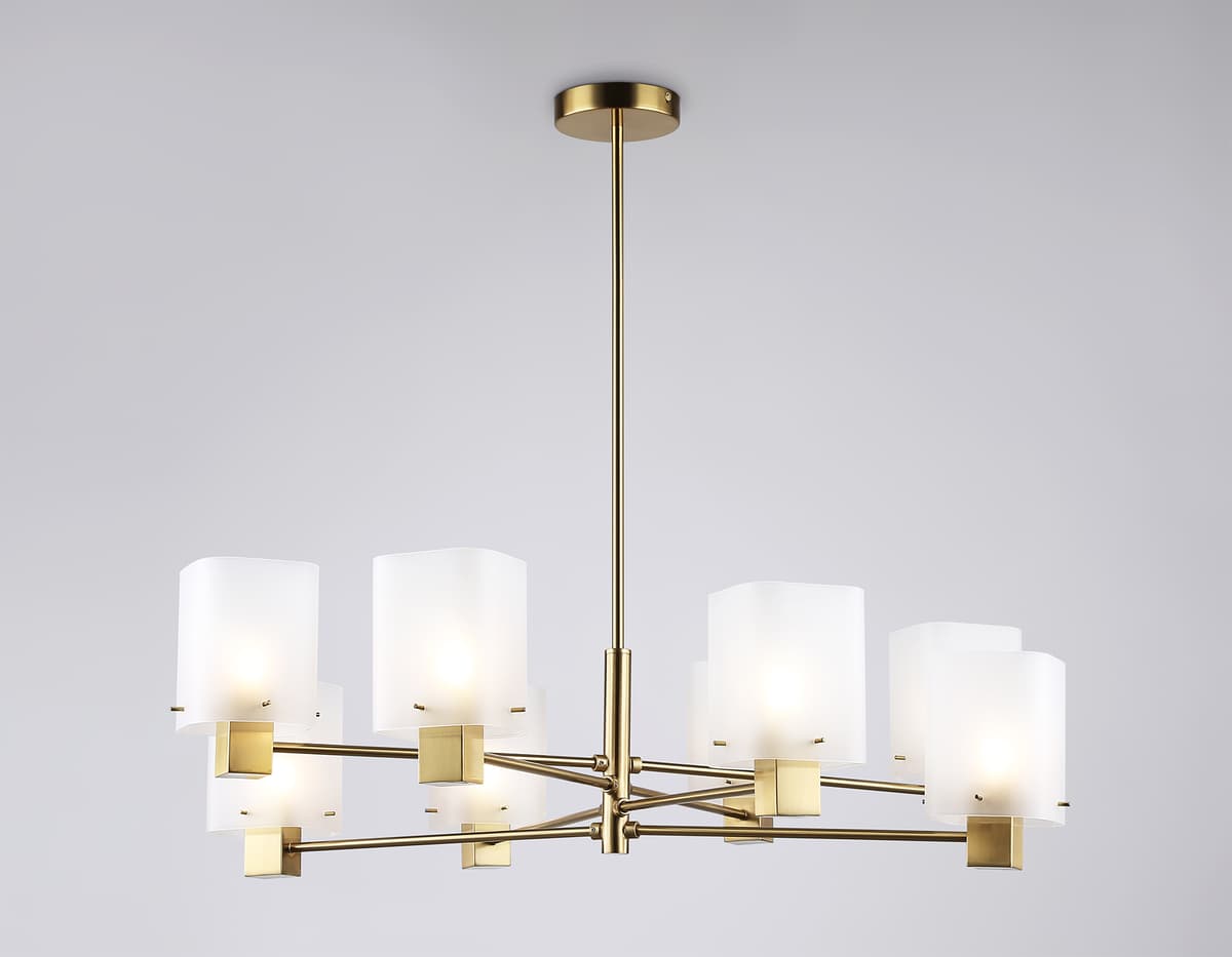 Подвесная люстра LH57033/8 BS/SM латунь/дымчатый E14/8 max 40W D830*710 Ambrella Light 11