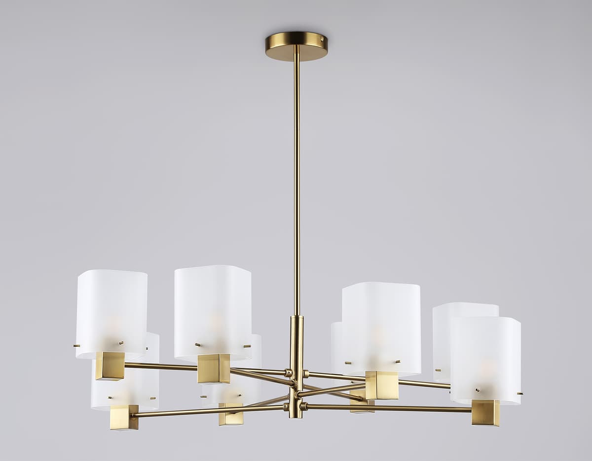 Подвесная люстра LH57033/8 BS/SM латунь/дымчатый E14/8 max 40W D830*710 Ambrella Light 12