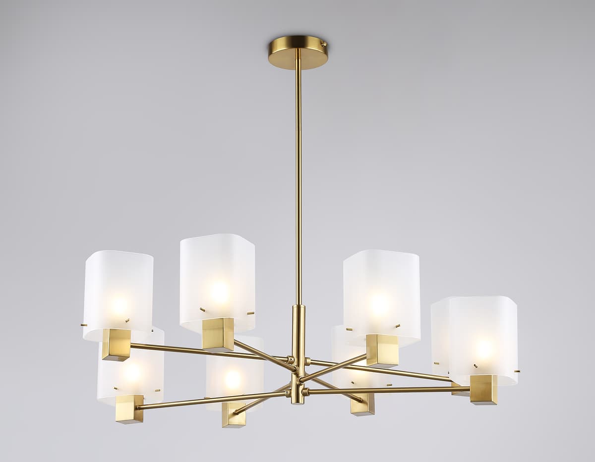 Подвесная люстра LH57033/8 BS/SM латунь/дымчатый E14/8 max 40W D830*710 Ambrella Light 13