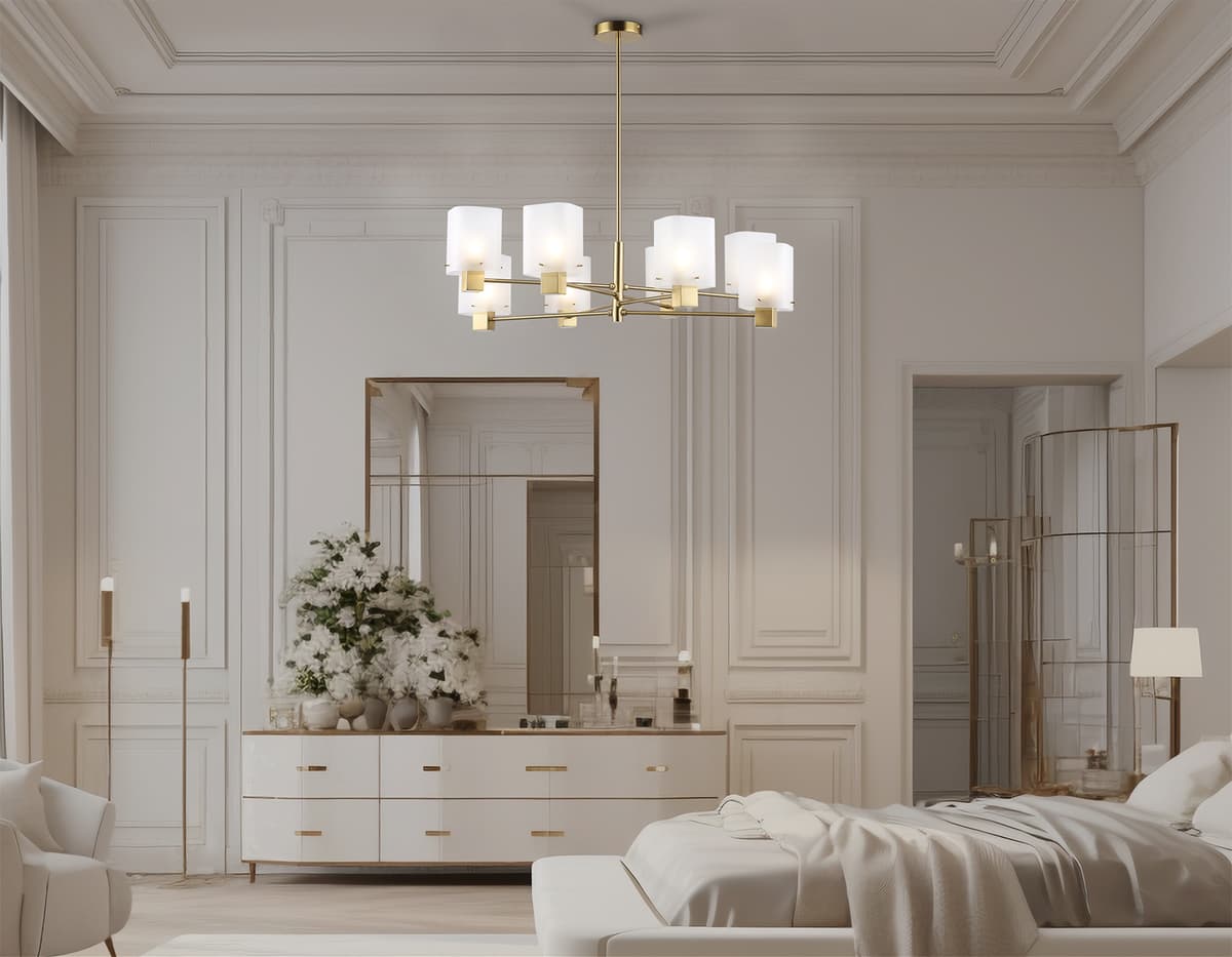 Подвесная люстра LH57033/8 BS/SM латунь/дымчатый E14/8 max 40W D830*710 Ambrella Light 9